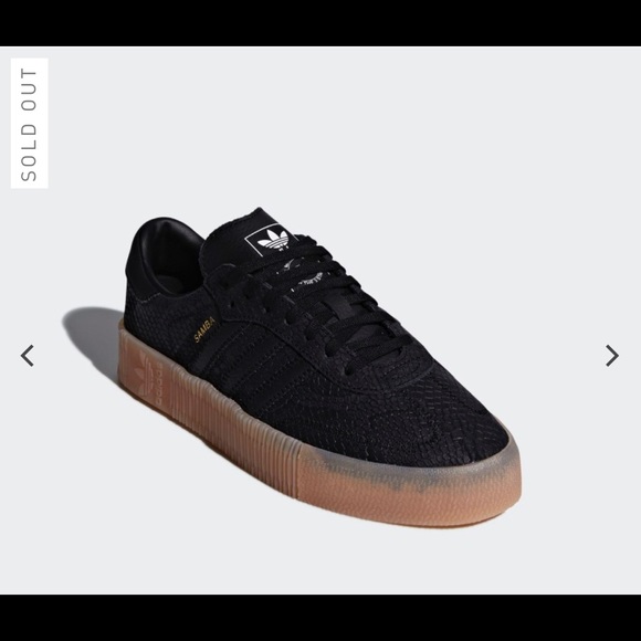 adidas sambarose black snakeskin